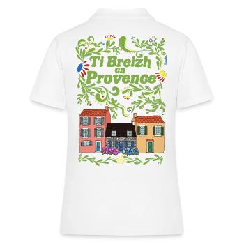 Ti Breizh in Provence - Women's Polo Shirt - white - Back - Ailine (174cm)
