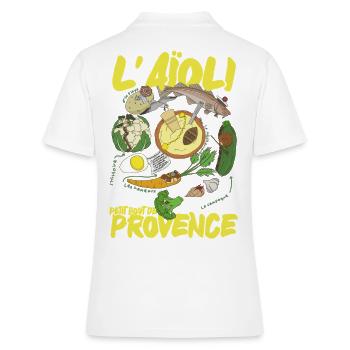 Illustrated Provençal aioli - Women's Polo Shirt - white - Back - Ailine (174cm)