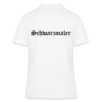 Gothic Ästhetik schwarze Schwarzmaler dark wave - Frauen Polo Shirt - Weiß - Hinten - Ailine (174cm)
