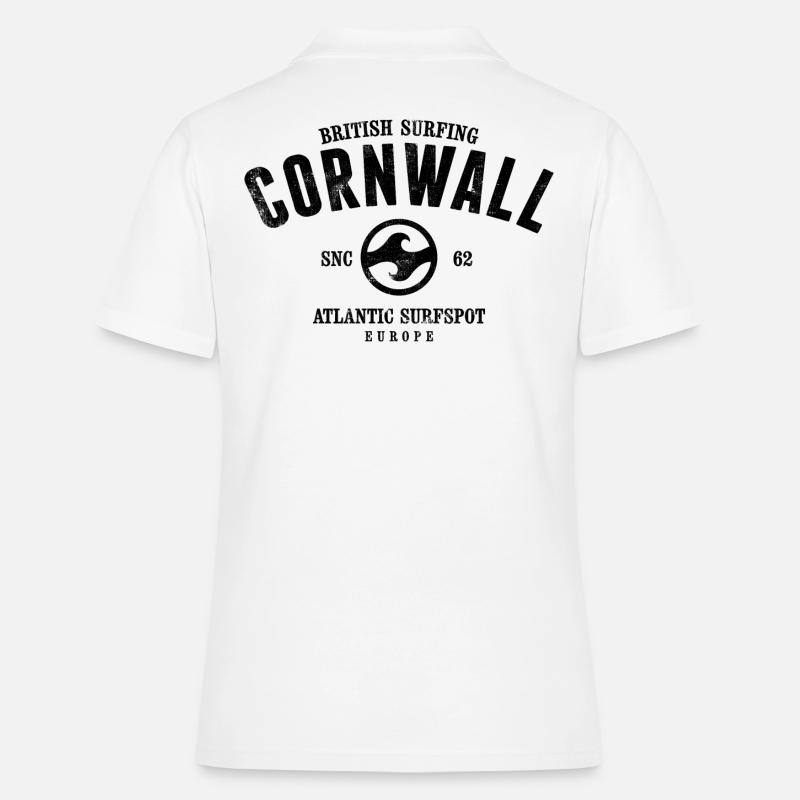 CORNWALL BRITISH SURF USED LOOK - Polo Femme - blanc