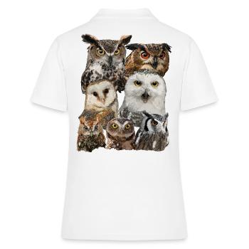 Nocturnal raptors - Women's Polo Shirt - white - Back - Ailine (174cm)