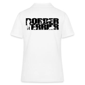 BORDER TERRIER Jagdhund Wilsigns Jagdhunde Jäger - Frauen Polo Shirt - Weiß - Hinten - Ailine (174cm)