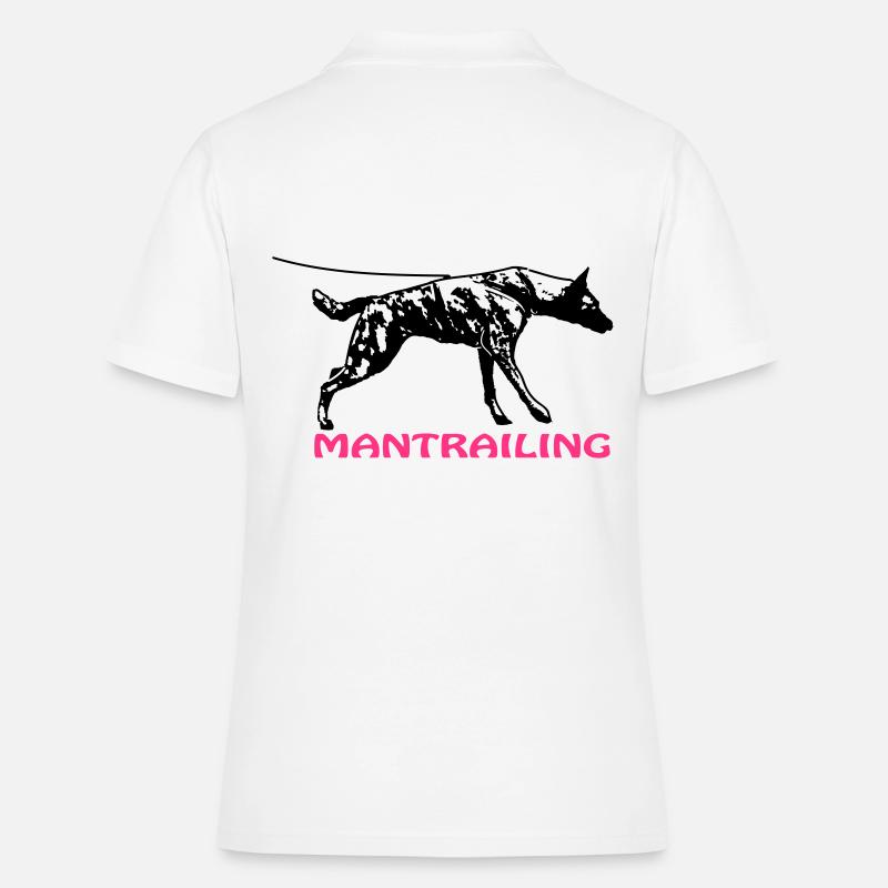 Mantrailing with Dutch Shepherd - Women's Polo Shirt - white