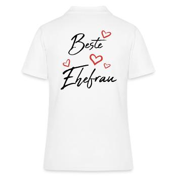 Beste Ehefrau - Frauen Polo Shirt - Weiß - Hinten - Ailine (174cm)