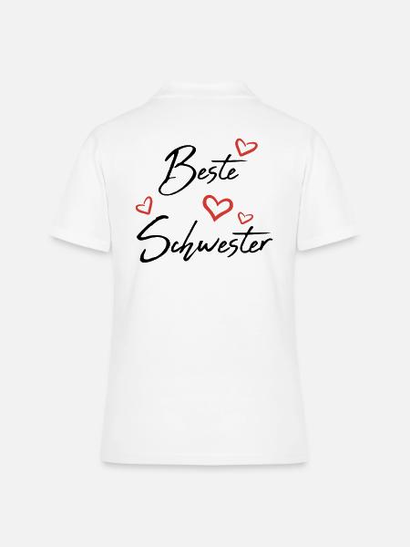 Beste Schwester - Frauen Polo Shirt - Weiß