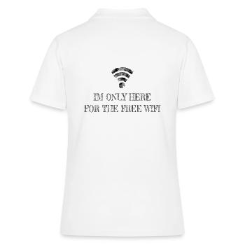 Wifi gratuit - Polo Femme - blanc - Dos - Ailine (174cm)