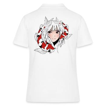 Anime Otaku Koi - Polo Femme - blanc - Dos - Ailine (174cm)
