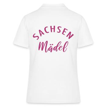Sachsenmädel Sachsen Frauen - Frauen Polo Shirt - Weiß - Hinten - Ailine (174cm)