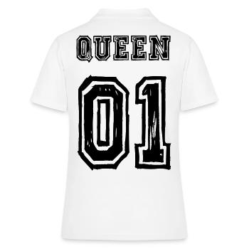 Queen King partner look Love - Women's Polo Shirt - white - Back - Ailine (174cm)