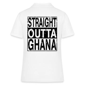 Ghana Straight outta Ghana - Polo Femme - blanc - Dos - Ailine (174cm)