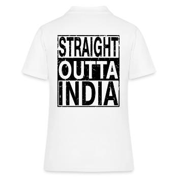 Indien Straight outta Indien - Frauen Polo Shirt - Weiß - Hinten - Ailine (174cm)