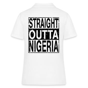 Nigeria Straight outta Nigeria - Polo Femme - blanc - Dos - Ailine (174cm)