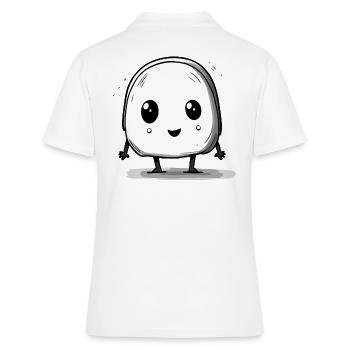 Petit truc de tofu sucré - Polo Femme - blanc - Dos - Ailine (174cm)