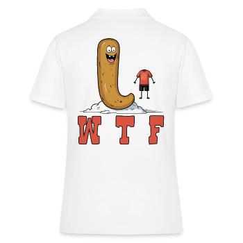 WTF Verrückt Dummes und irrer Unsinn - Frauen Polo Shirt - Weiß - Hinten - Ailine (174cm)