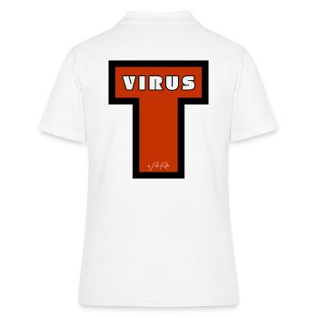 Virus T - Frauen Polo Shirt - Weiß - Hinten - Ailine (174cm)