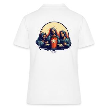 Le gars de Jésus et ses disciples : Saint Graal - Polo Femme - blanc - Dos - Ailine (174cm)