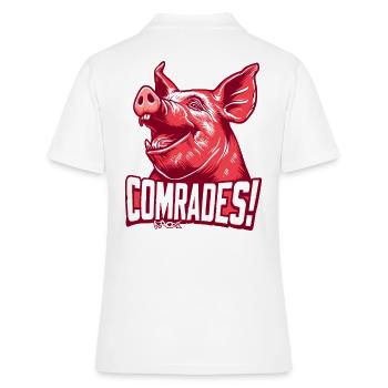 Parodie du camarade communiste Pig - Polo Femme - blanc - Dos - Ailine (174cm)