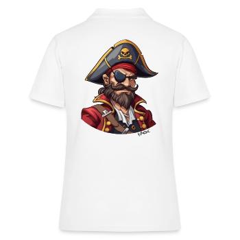 Attrayant Moyen Âge Cartoon Pirate - Polo Femme - blanc - Dos - Ailine (174cm)