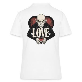 Le vampire Nosferatu de l’amour - Polo Femme - blanc - Dos - Ailine (174cm)