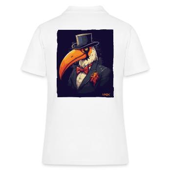 Le toucan d’un gentleman - Polo Femme - blanc - Dos - Ailine (174cm)