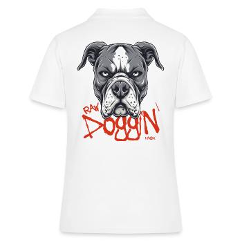 Unvorbereitet allein etwas riskieren, unverfälscht - Frauen Polo Shirt - Weiß - Hinten - Ailine (174cm)