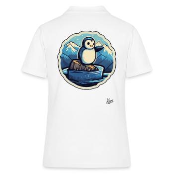 Mignon petit pingouin sur une banquise - Polo Femme - blanc - Dos - Ailine (174cm)