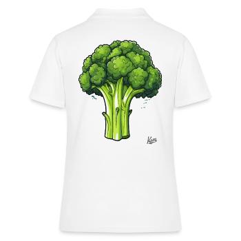 Le gros et mauvais brocoli - Polo Femme - blanc - Dos - Ailine (174cm)