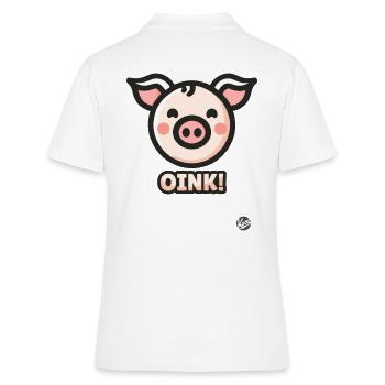 Petit cochon le cochon Oink - Polo Femme - blanc - Dos - Ailine (174cm)
