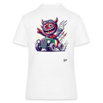 Petit diable de voiture italien - Polo Femme - blanc - Dos - Ailine (174cm)