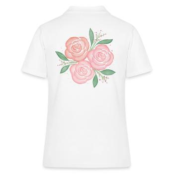 Rose magique - Polo Femme - blanc - Dos - Ailine (174cm)