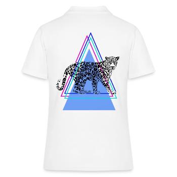Guépard léopard prédateur chat jaguar - Polo Femme - blanc - Dos - Ailine (174cm)