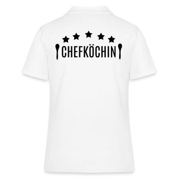 Chefköchin Beste Köchin Sterneköchin Mama Oma Küch - Frauen Polo Shirt - Weiß - Hinten - Ailine (174cm)
