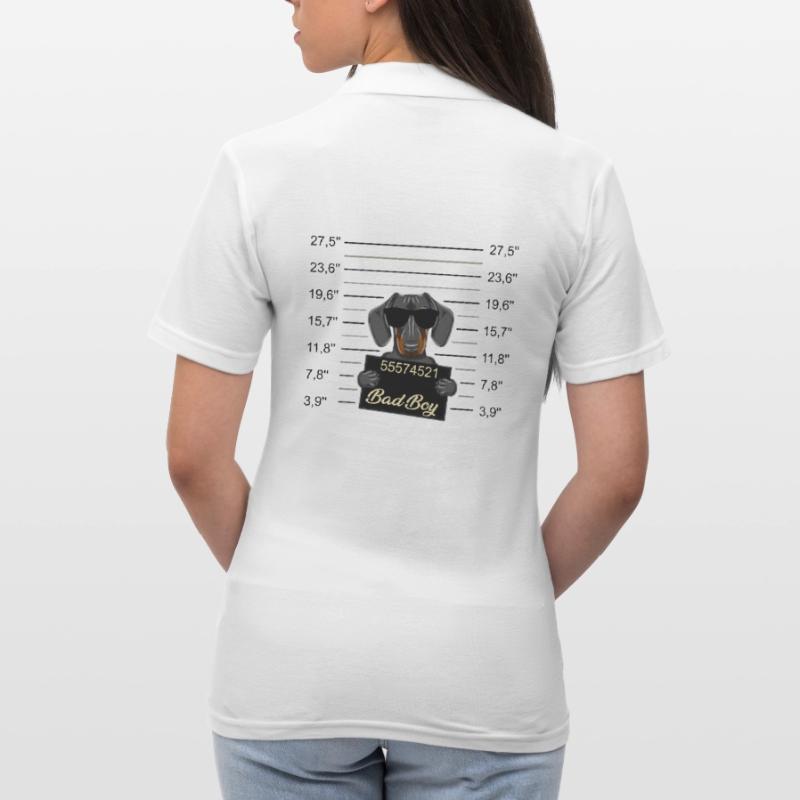 Bad Boy Dackel oder junger Dobermann - Böser Hund Frauen Polo Shirt