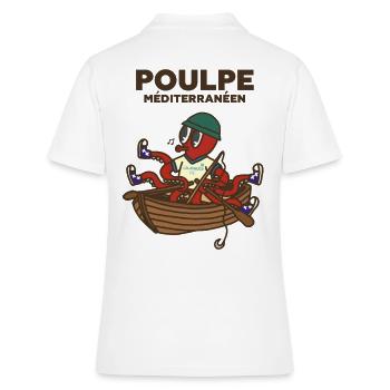 Poulpe pêcheur méditerranéen - Polo Femme - blanc - Dos - Ailine (174cm)