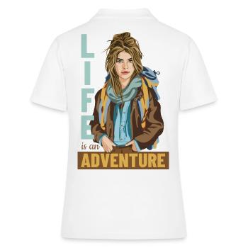 Life is an Adventure - Women's Polo Shirt - white - Back - Ailine (174cm)
