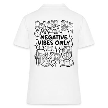 Negative Vibes Only – Analogfotografie - Frauen Polo Shirt - Weiß - Hinten - Ailine (174cm)