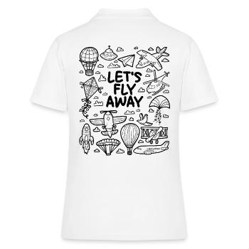 Lass uns abheben – Für Flugzeug-Fans - Frauen Polo Shirt - Weiß - Hinten - Ailine (174cm)