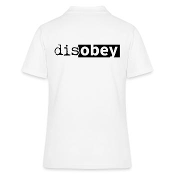 disobey obey disobedient - Women's Polo Shirt - white - Back - Ailine (174cm)