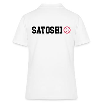 Satoshi Nakamoto BTC Bitcoin - Frauen Polo Shirt - Weiß - Hinten - Ailine (174cm)