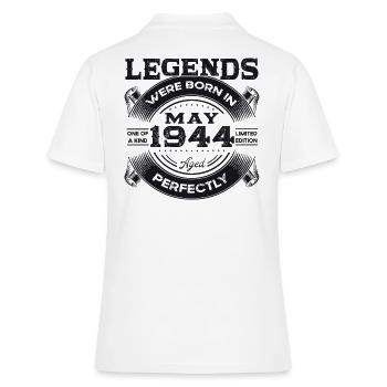 Legende Mai 1944 Jahrgang 1944 Geburtstag 1944 - Frauen Polo Shirt - Weiß - Hinten - Ailine (174cm)