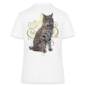 Luchs - Frauen Polo Shirt - Weiß - Hinten - Ailine (174cm)
