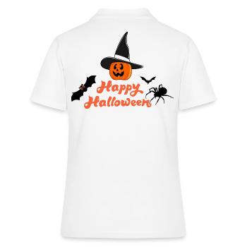 Geister Halloween - Frauen Polo Shirt - Weiß - Hinten - Ailine (174cm)