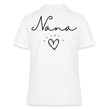 Mémé. Cadeau Nana - Polo Femme - blanc - Dos - Ailine (174cm)
