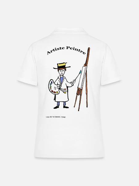 ARTISTE PEINTRE CREATION Louis RUNEMBERG © Adagp - Polo Femme - blanc