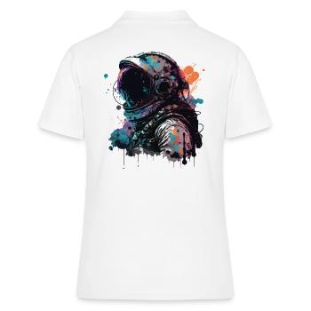 Gothic Astronaut - Frauen Polo Shirt - Weiß - Hinten - Ailine (174cm)