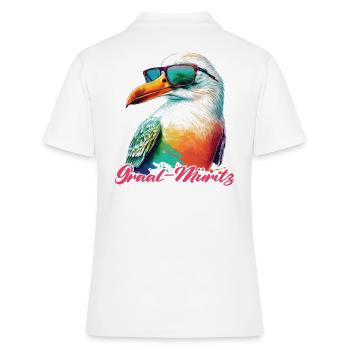 Graal Müritz vacances mouette fraîche avec lunettes de soleil - Polo Femme - blanc - Dos - Ailine (174cm)