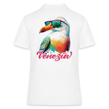Venise Italie vacances mouette fraîche avec lunettes de soleil - Polo Femme - blanc - Dos - Ailine (174cm)