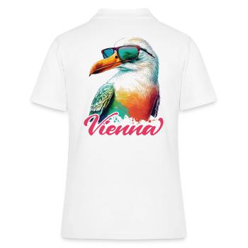 Vienne Autriche vacances Mouette avec lunettes de soleil - Polo Femme - blanc - Dos - Ailine (174cm)