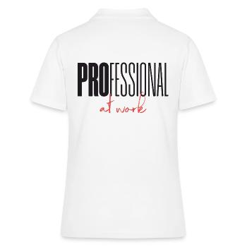 Professional at work - Women's Polo Shirt - white - Back - Ailine (174cm)