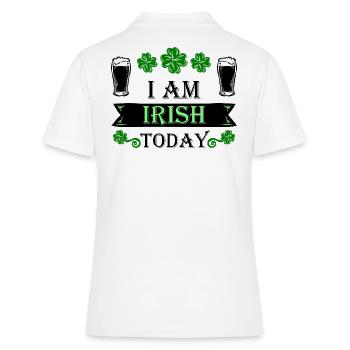 Irish Pub I Am Irish Today - Polo Femme - blanc - Dos - Ailine (174cm)